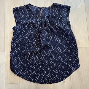 Sweet Rain Women’s Navy Blue Geometric Print Blouse Sz XL